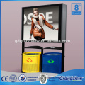 Advertising light board recyle trash bin